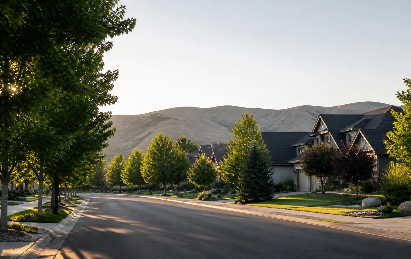 A Boise, Idaho residential street in the neighbourhoods we manage